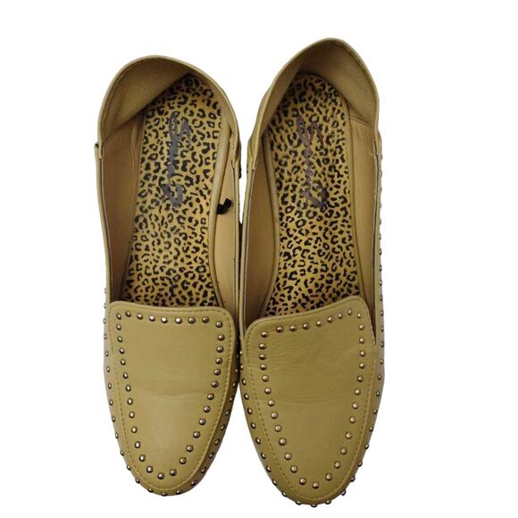 Seven7 Womens Francesca Loafer Flat Shoes Beige Slip On Cushioned Studded 10 - Picture 6 of 9